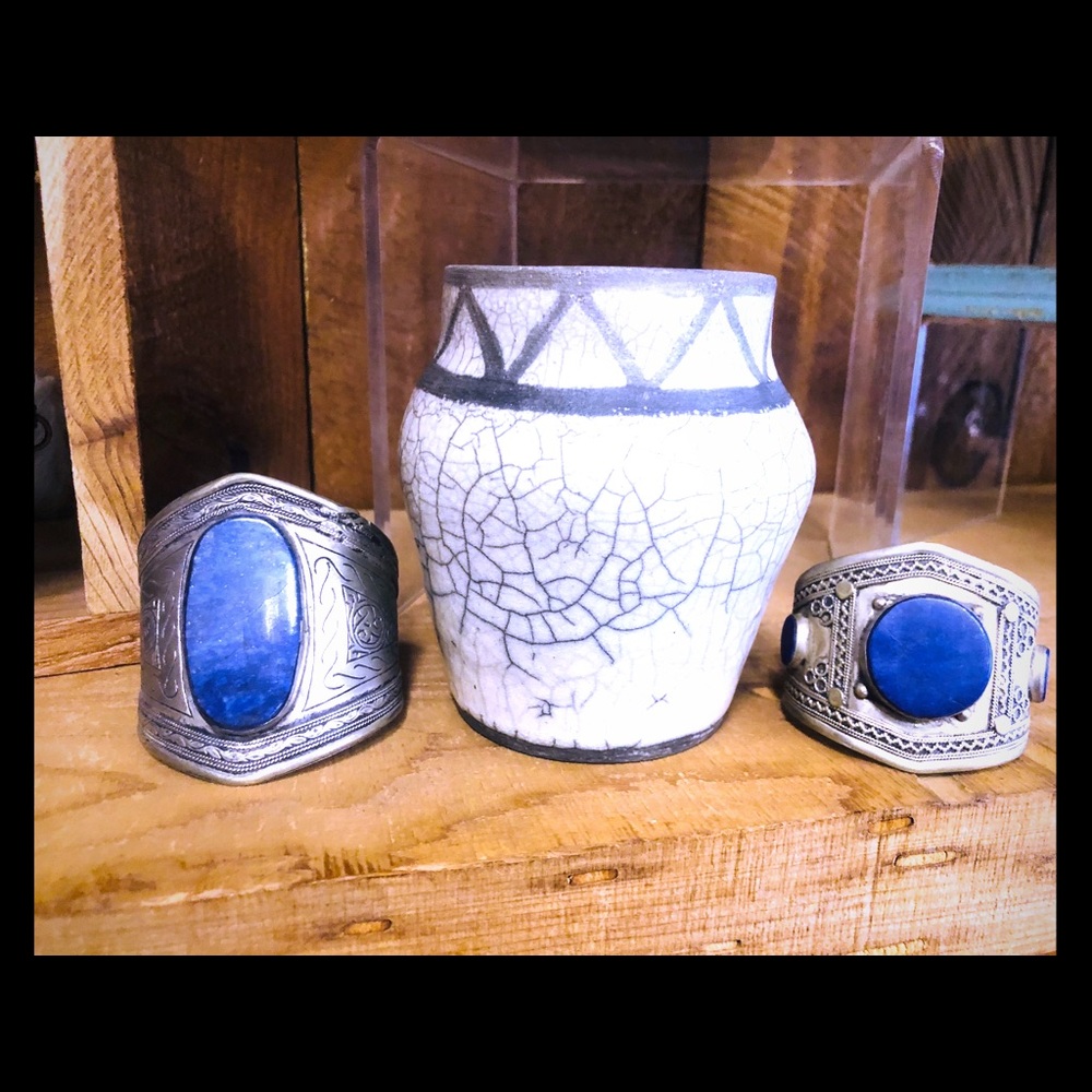 One of a kind silver bangles